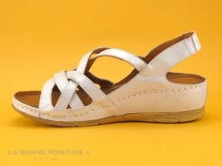 Karyoka PANA Champagne - Sandale Femme Beige - Talon Compense -Chaussures Pour Femmes cd24607c73b9e66c561f35ea11d5d5ef img 9295.jpg 170725