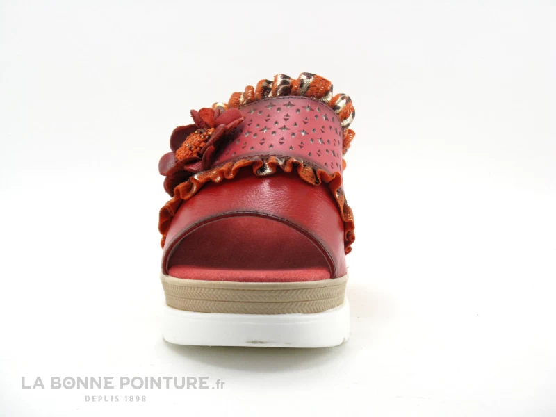 Laura Vita JACASSEO 05 Rouge - Mule Talon Compense 2 Laura Vita JACASSEO 05 Rouge - Mule Talon Compense – Image 2