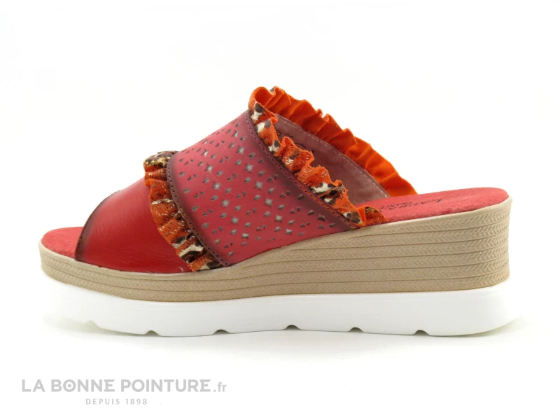Laura Vita JACASSEO 05 Rouge - Mule Talon Compense 3 Laura Vita JACASSEO 05 Rouge - Mule Talon Compense – Image 3