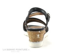 Marco Tozzi Premio 2-28724-28 - Nu-pieds Cuir Noir -Talon Compense -Chaussures Pour Femmes cd24607c73b9e66c561f35ea11d5d5ef img 9475.jpg 170919