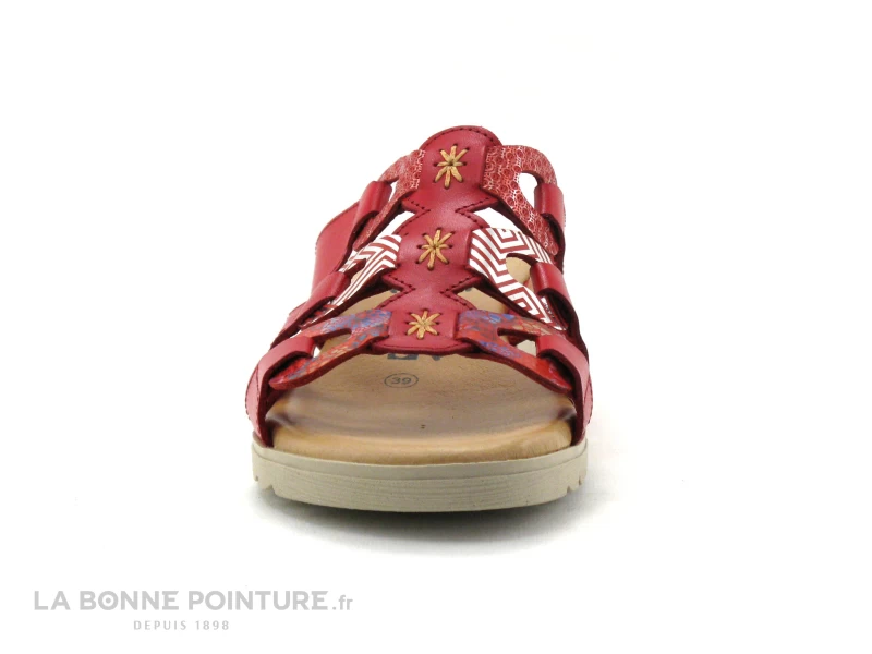 Jordana 35 Rouge - Mule Femme Semelle Compensee 2 Jordana 35 Rouge - Mule Femme Semelle Compensee – Image 2