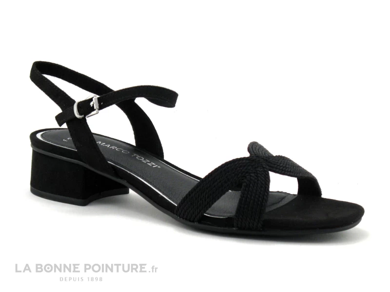 Marco Tozzi 2-28205-26 Black - Sandale Noire Femme - Talon Large 4 Marco Tozzi 2-28205-26 Black - Sandale Noire Femme - Talon Large â Image 4