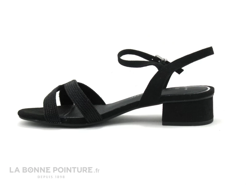 Marco Tozzi 2-28205-26 Black - Sandale Noire Femme - Talon Large 3 Marco Tozzi 2-28205-26 Black - Sandale Noire Femme - Talon Large â Image 3