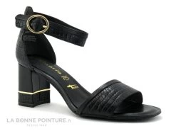 Tamaris 1-28379-26 Black Croco - Sandale Talon Haut