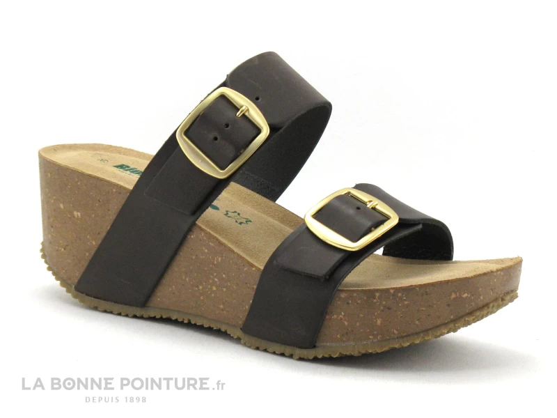 BioNatura 24A2178-I-Goitmo - Mule Cuir Marron Talon Haut Compense 5 BioNatura 24A2178-I-Goitmo - Mule Cuir Marron Talon Haut Compense – Image 5