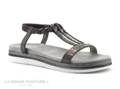 Morans MIVOIRE Bronze Et Perles - Sandale Femme